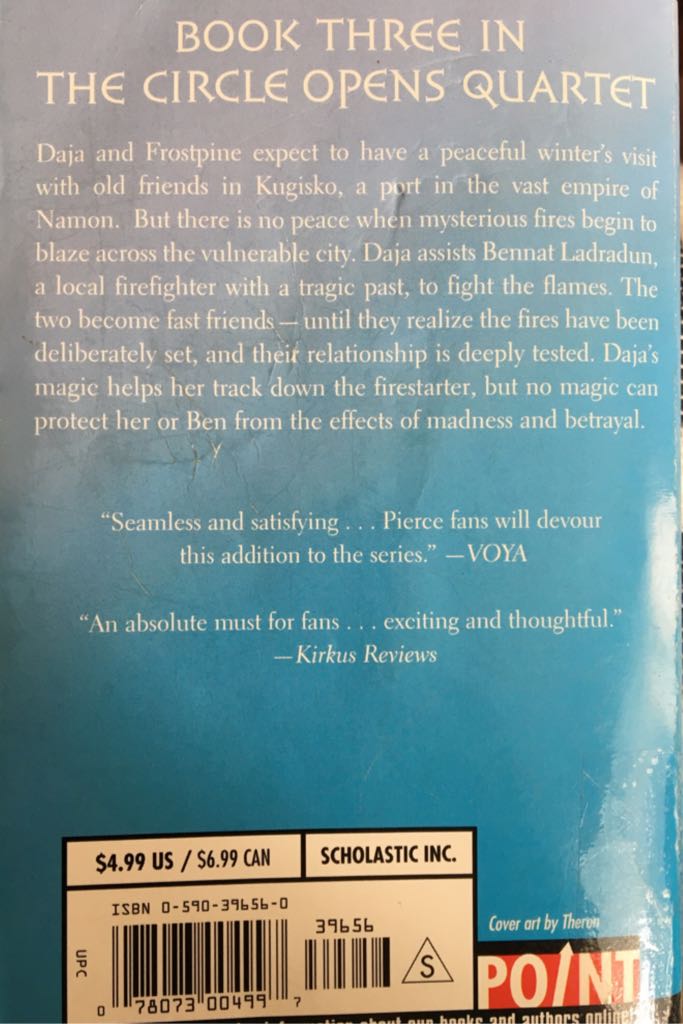 Cold Fire - Tamora Pierce (Scholastic Inc - Paperback) book collectible [Barcode 9780590396561] - Main Image 2