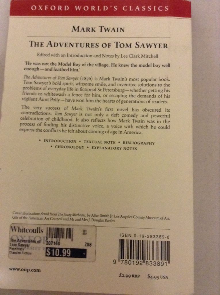 The Adventures of Tom Sawyer - Mark Twain (Oxford University Press, USA - Paperback) book collectible [Barcode 9780192833891] - Main Image 2