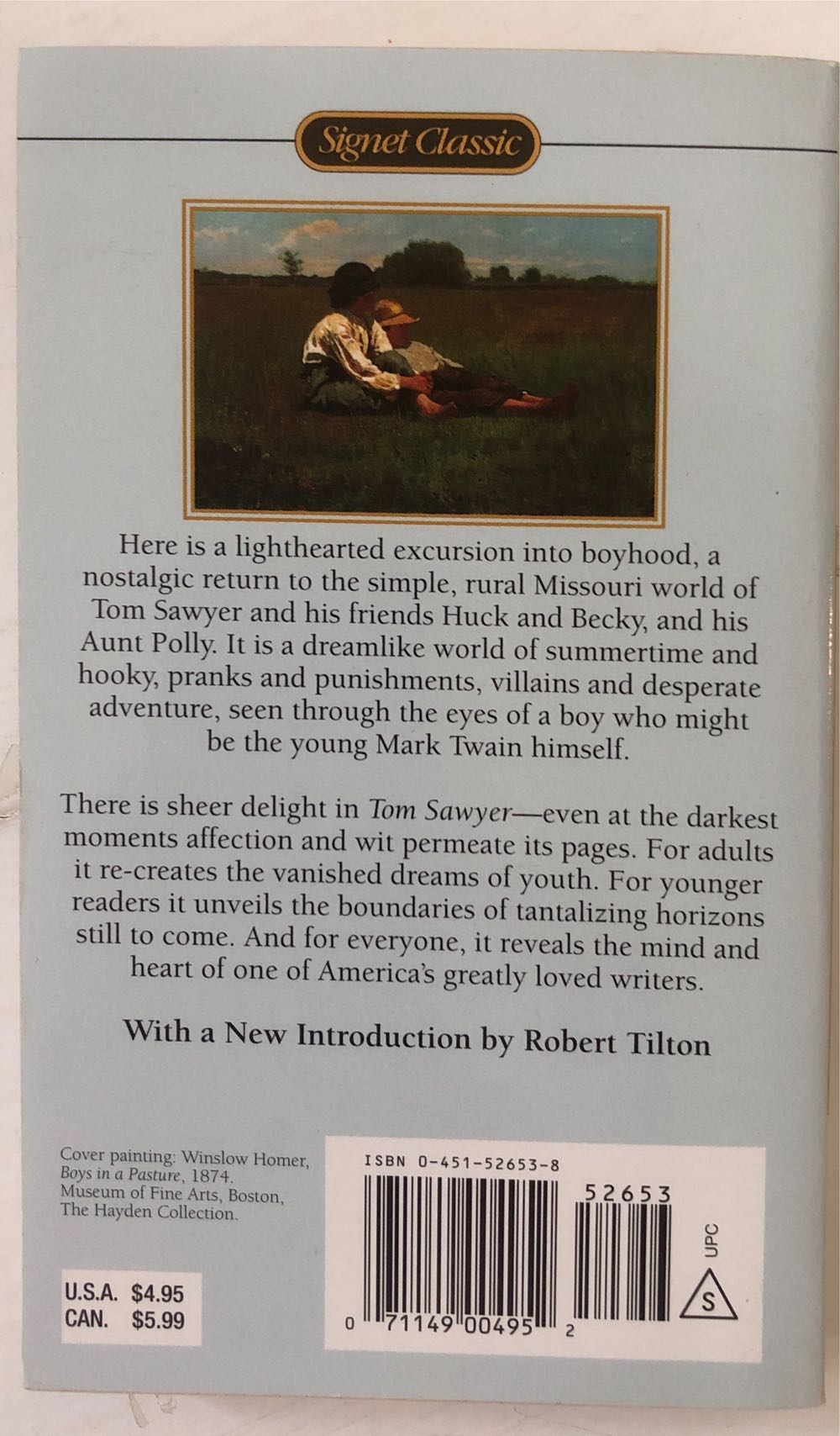 The Adventures Of Tom Sawyer - Mark Twain (Signet Classic - Paperback) book collectible [Barcode 9780451526533] - Main Image 2