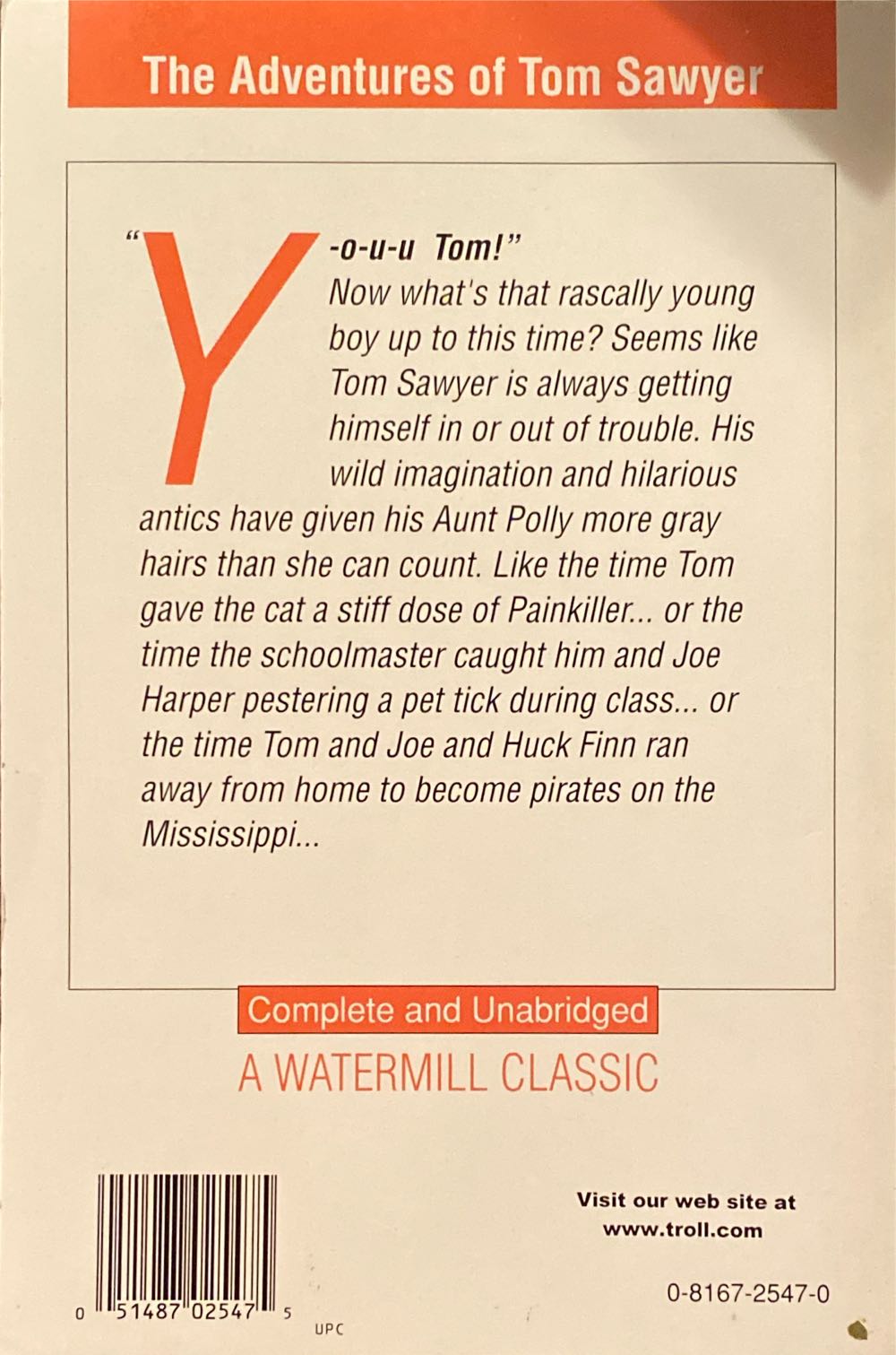 The Adventures of Tom Sawyer - Mark Twain (Watermill Classic - Paperback) book collectible [Barcode 9780816725472] - Main Image 2