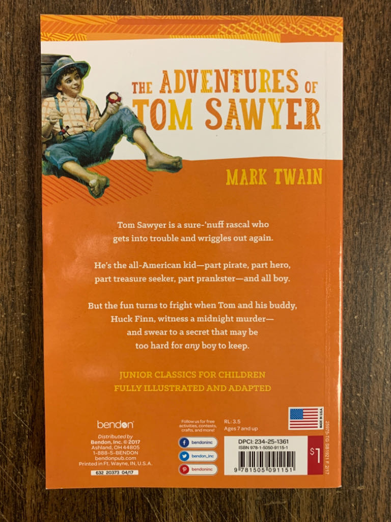Adventures of Tom Sawyer, The - Mark Twain book collectible [Barcode 9781505091151] - Main Image 2