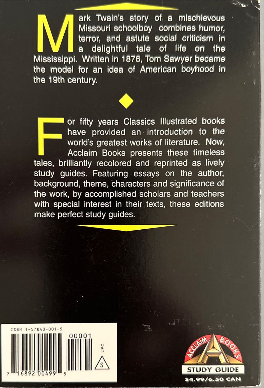 Classics Illustrated: The Adventures of Tom Sawyer - Mark Twain (Paperback) book collectible [Barcode 9781578400010] - Main Image 2