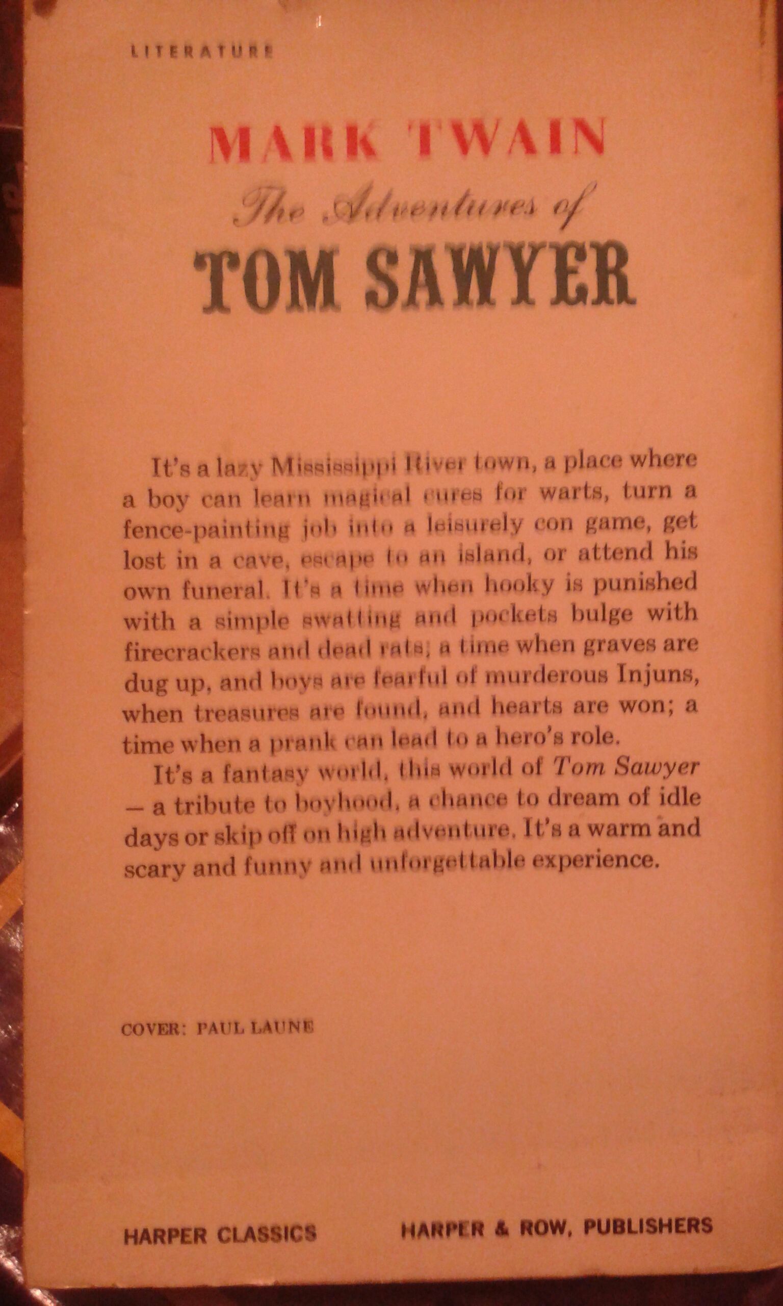 Adventures of Tom Sawyer, The - Mark Twain (Avon Harper Collins - Paperback) book collectible - Main Image 2