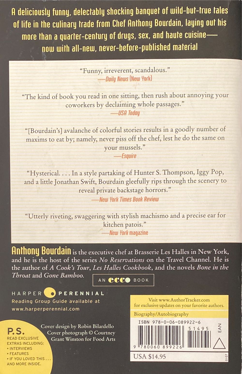 Kitchen Confidential: Adventures in the Culinary Underbelly - Anthony Bourdain (Harper Perennial - Paperback) book collectible [Barcode 9780060899226] - Main Image 2