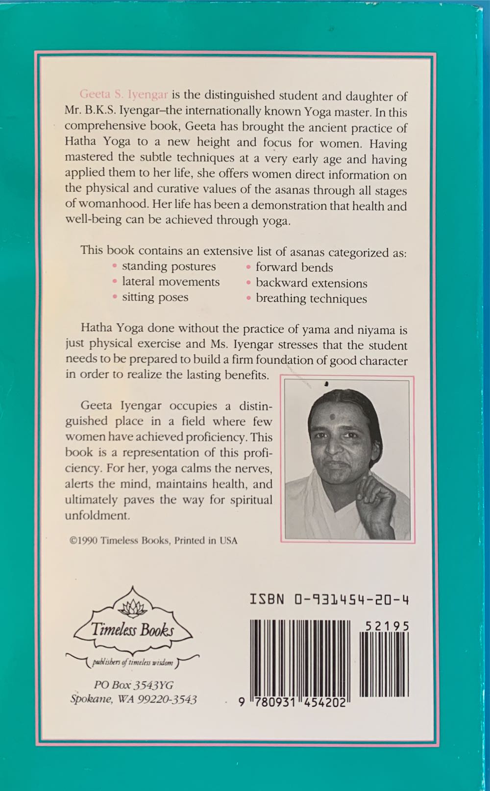 Yoga - A Gem For Women - Geeta S. Iyengar book collectible [Barcode 9780931454202] - Main Image 2