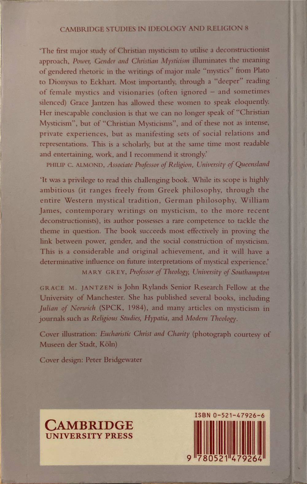 Power, Gender And Christian Mysticism Jantzen, Grace M. - Grace M. Jantzen (Cambridge University Press - Paperback) book collectible [Barcode 9780521479264] - Main Image 2