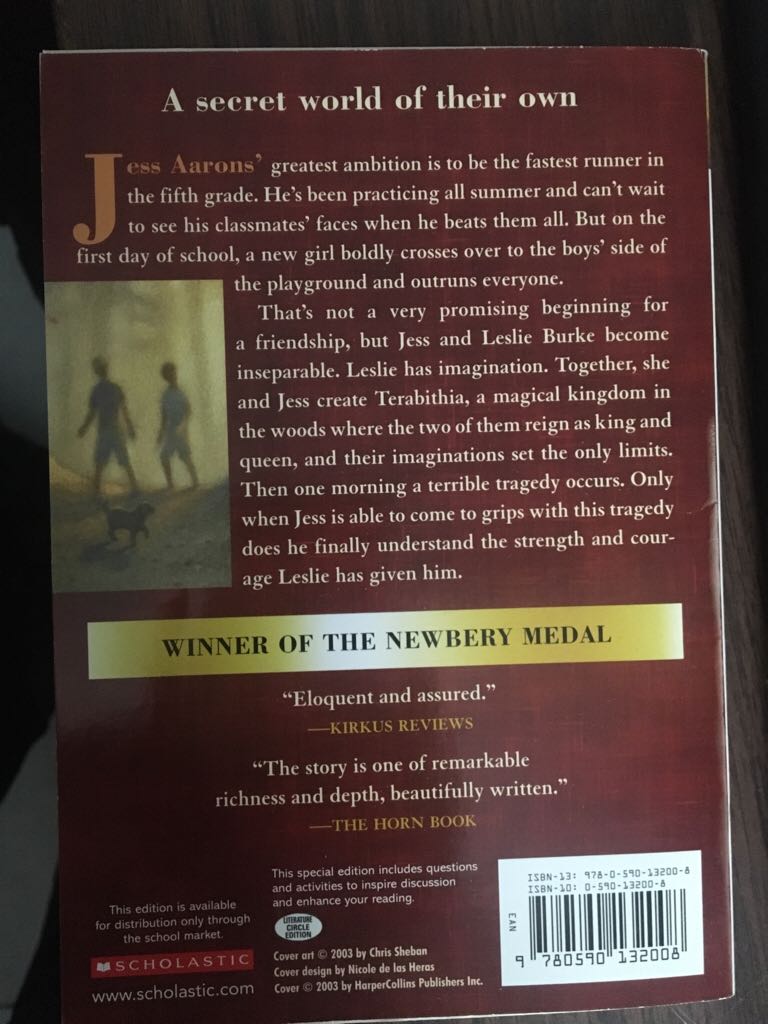 Bridge to Terabithia - Katherine Patterson (HarperTeen - Paperback) book collectible [Barcode 9780060734015] - Main Image 2