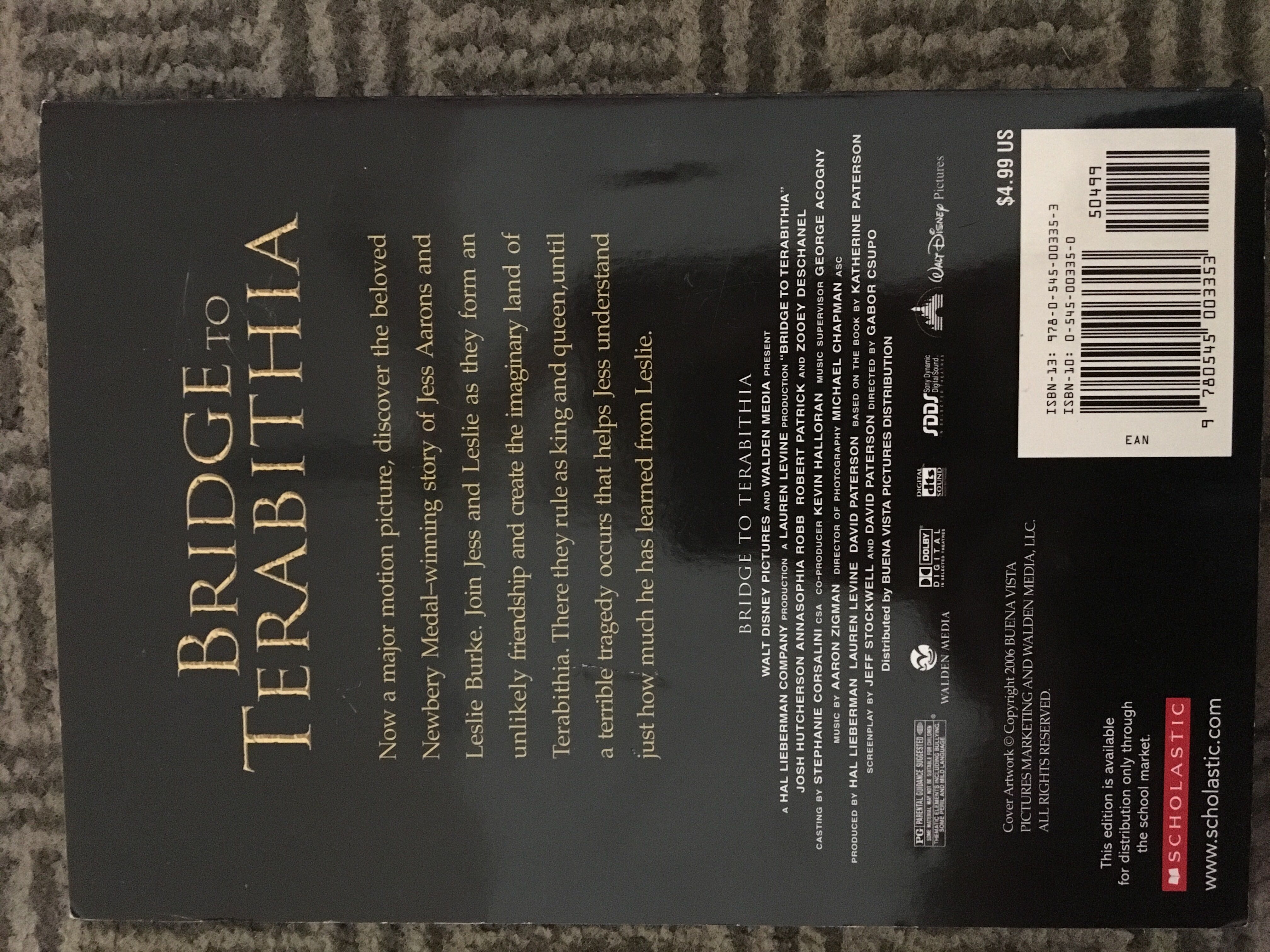 Bridge to Terabithia - Katherine Paterson (Harper Teen - Paperback) book collectible [Barcode 9780545003353] - Main Image 2