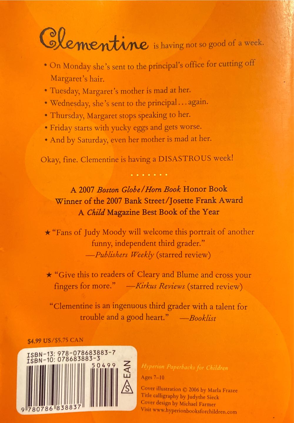 Clementine - Sara Pennypacker (Hyperion - Hardcover) book collectible [Barcode 9780786838837] - Main Image 2