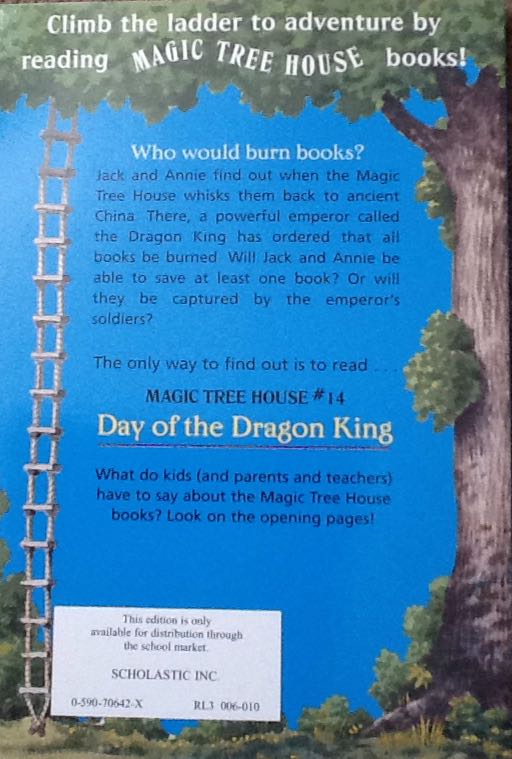 Magic Tree House #14 Day of the Dragon  - Pope Osbourne book collectible - Main Image 2