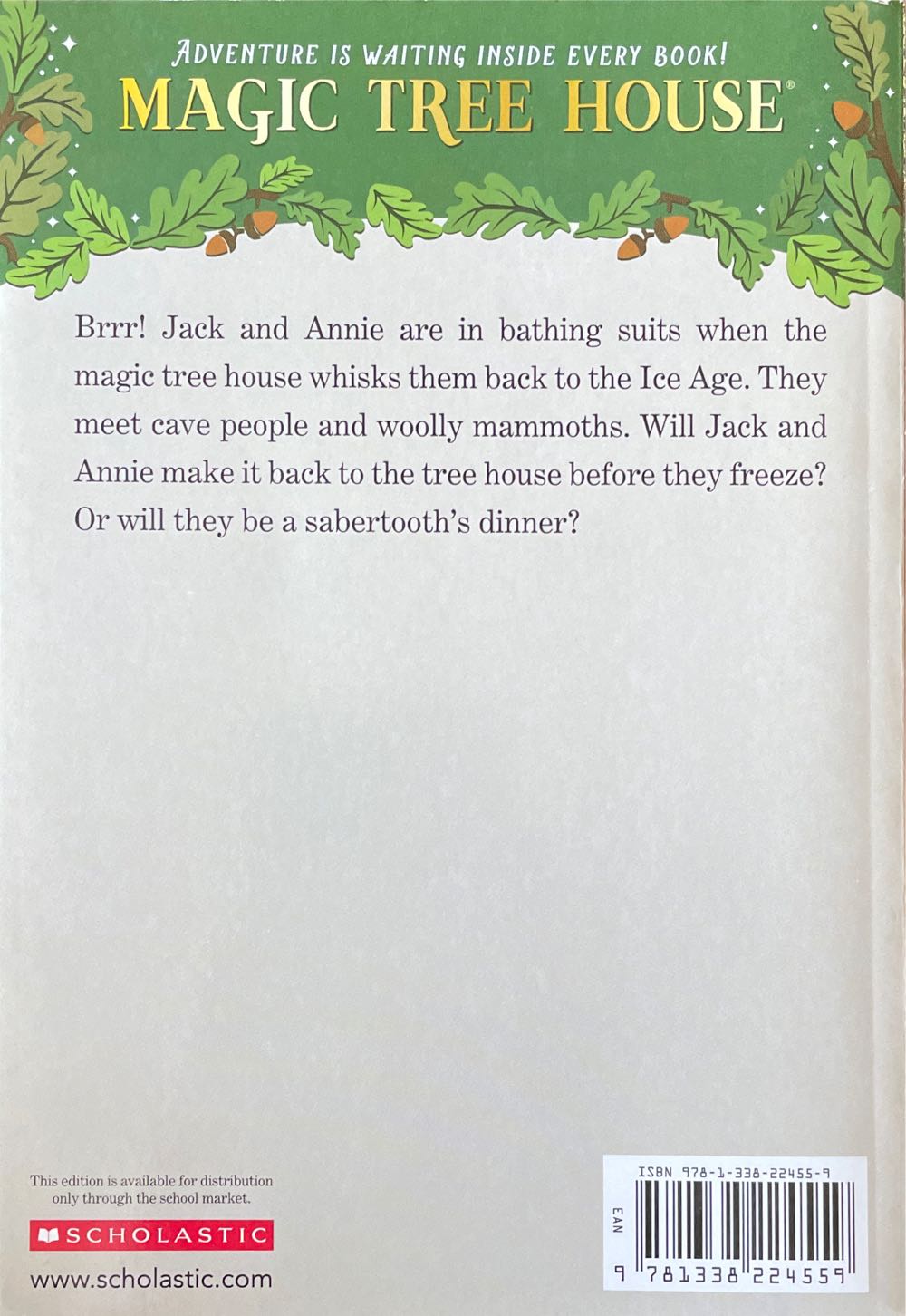 Magic Tree House #7: Sunset of the Sabertooth - Salvatore Osborne Mary Pope|Murdocca (Scholastic - Paperback) book collectible [Barcode 9781338224559] - Main Image 2