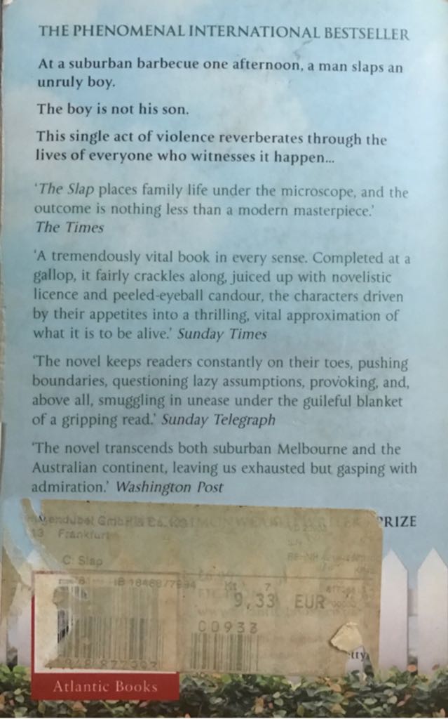 Slap, The - Christos Tsiolkas (Atlantic Books - Paperback) book collectible [Barcode 9781848877993] - Main Image 2