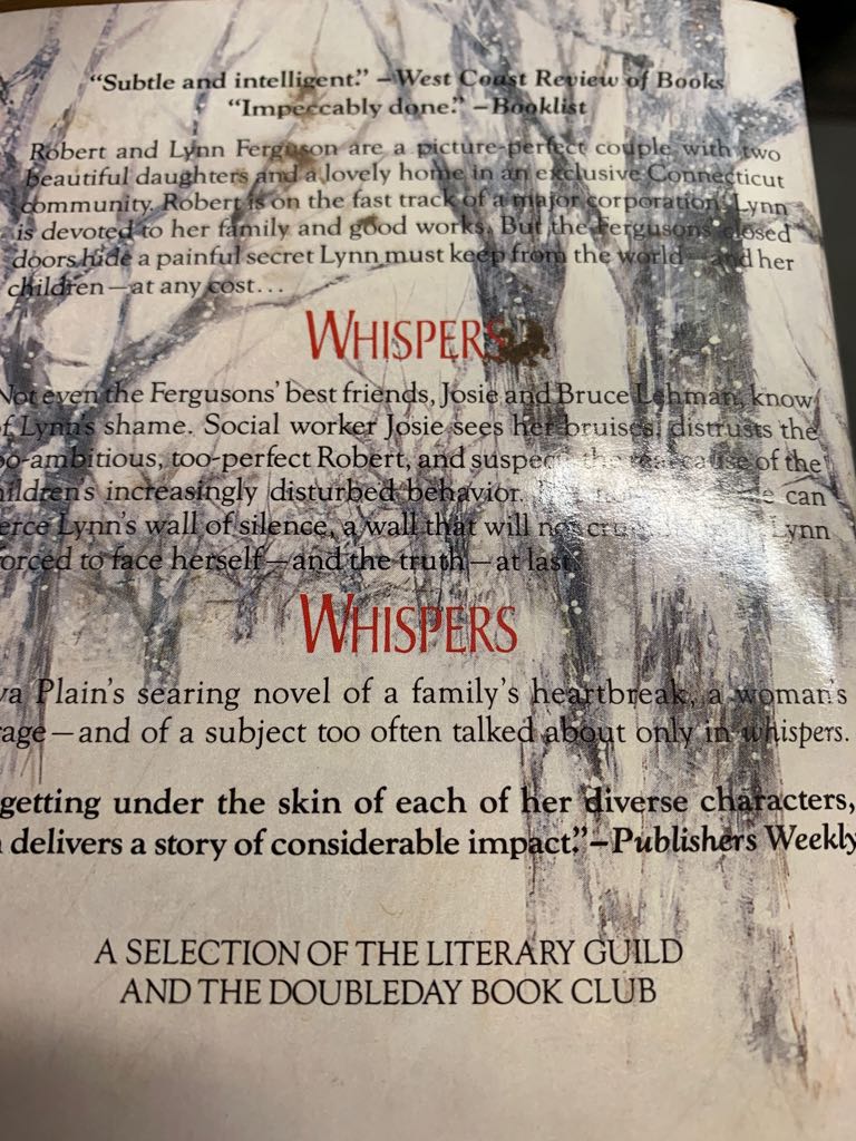 Whispers - Belva Plain (Delacorte Press - Hardcover) book collectible [Barcode 9780385299282] - Main Image 2