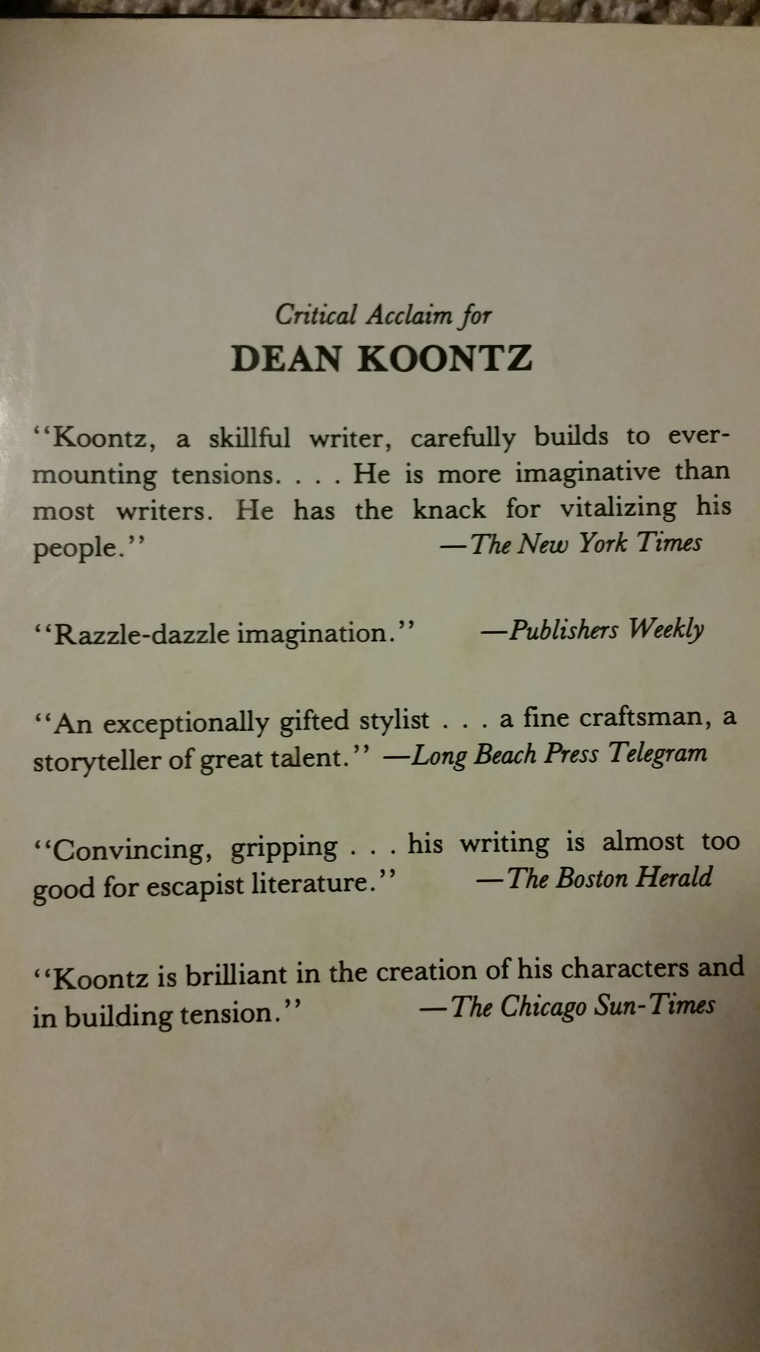 Whispers - Dean Koontz (Putnam - Paperback) book collectible - Main Image 2