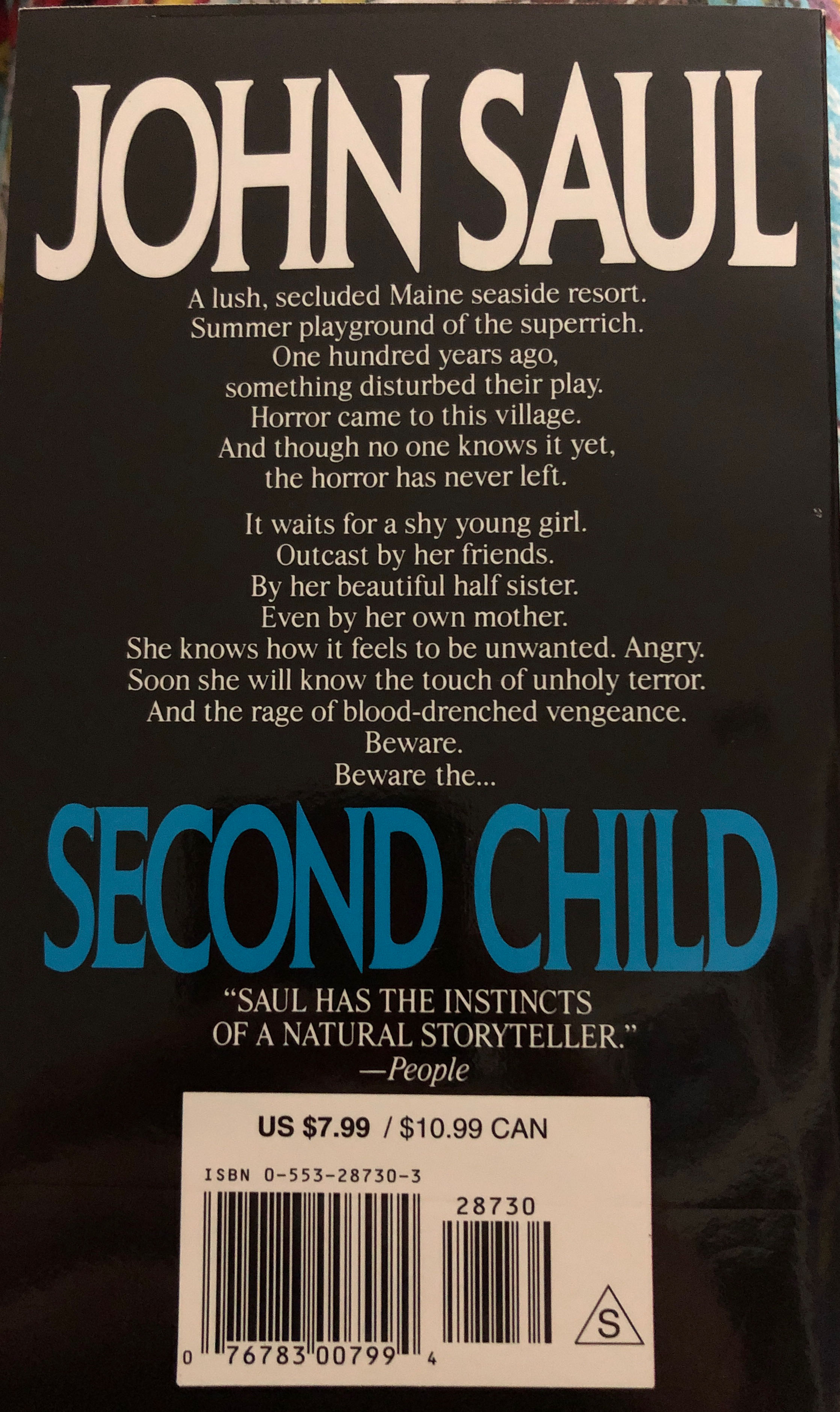 Second Child - John Saul (Bantam - Paperback) book collectible [Barcode 9780553287301] - Main Image 2