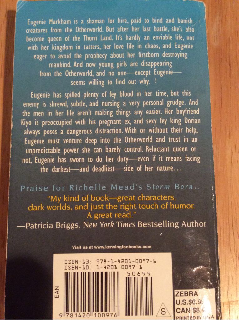 Thorn Queen - Richelle Mead (Zebra Books - Paperback) book collectible [Barcode 9781420100976] - Main Image 2