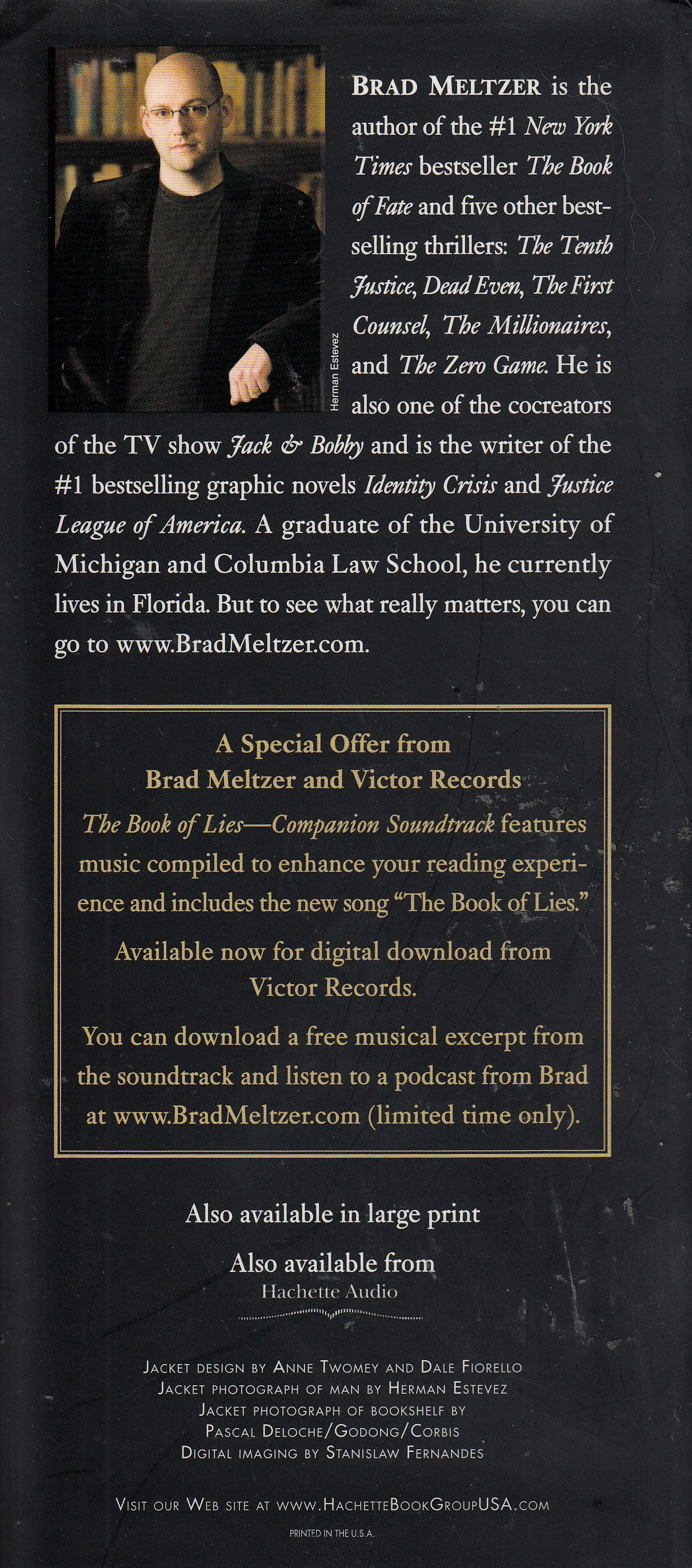 The Book of Lies - Brad Meltzer (Grand Central Publishing - Hardcover) book collectible [Barcode 9780446577885] - Main Image 4