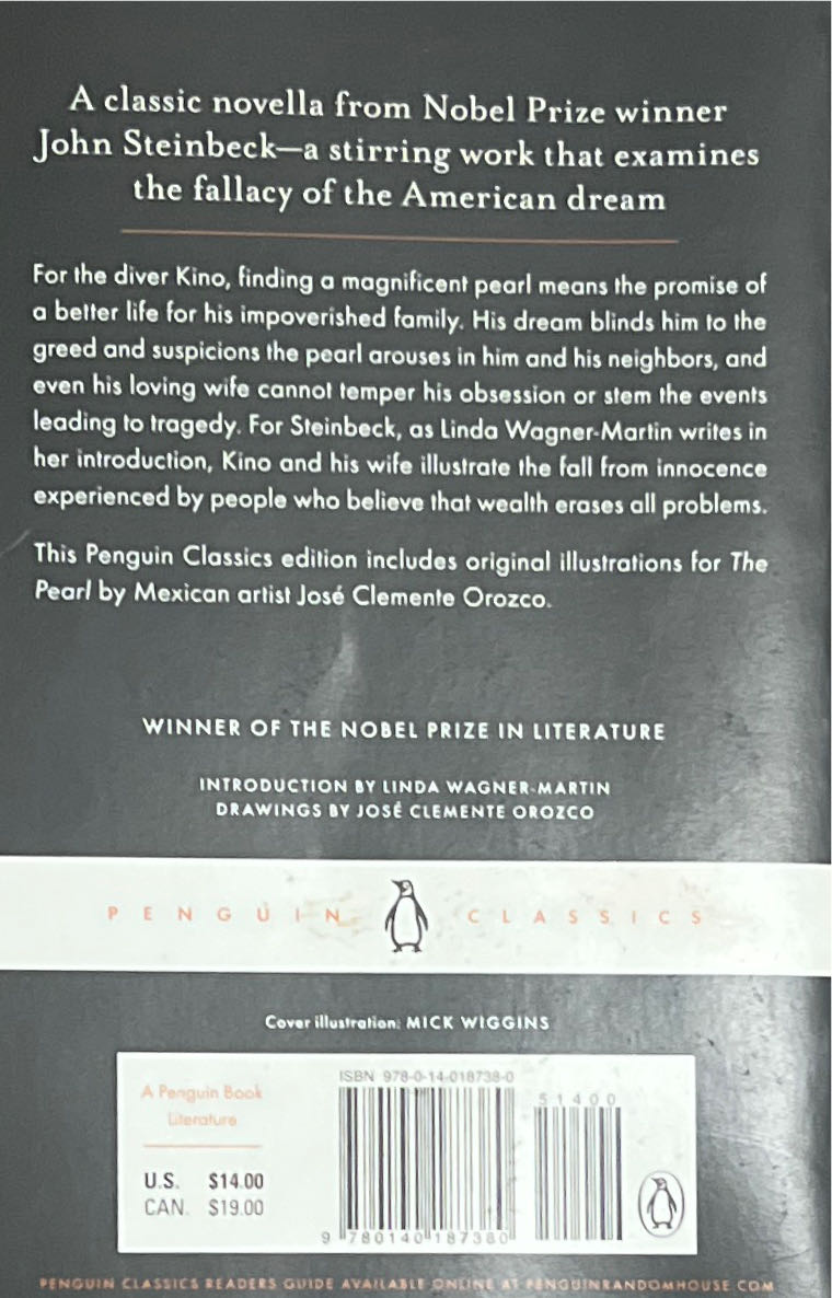 The Pearl - John Steinbeck (Penguin Books - Paperback) book collectible [Barcode 9780140187380] - Main Image 2