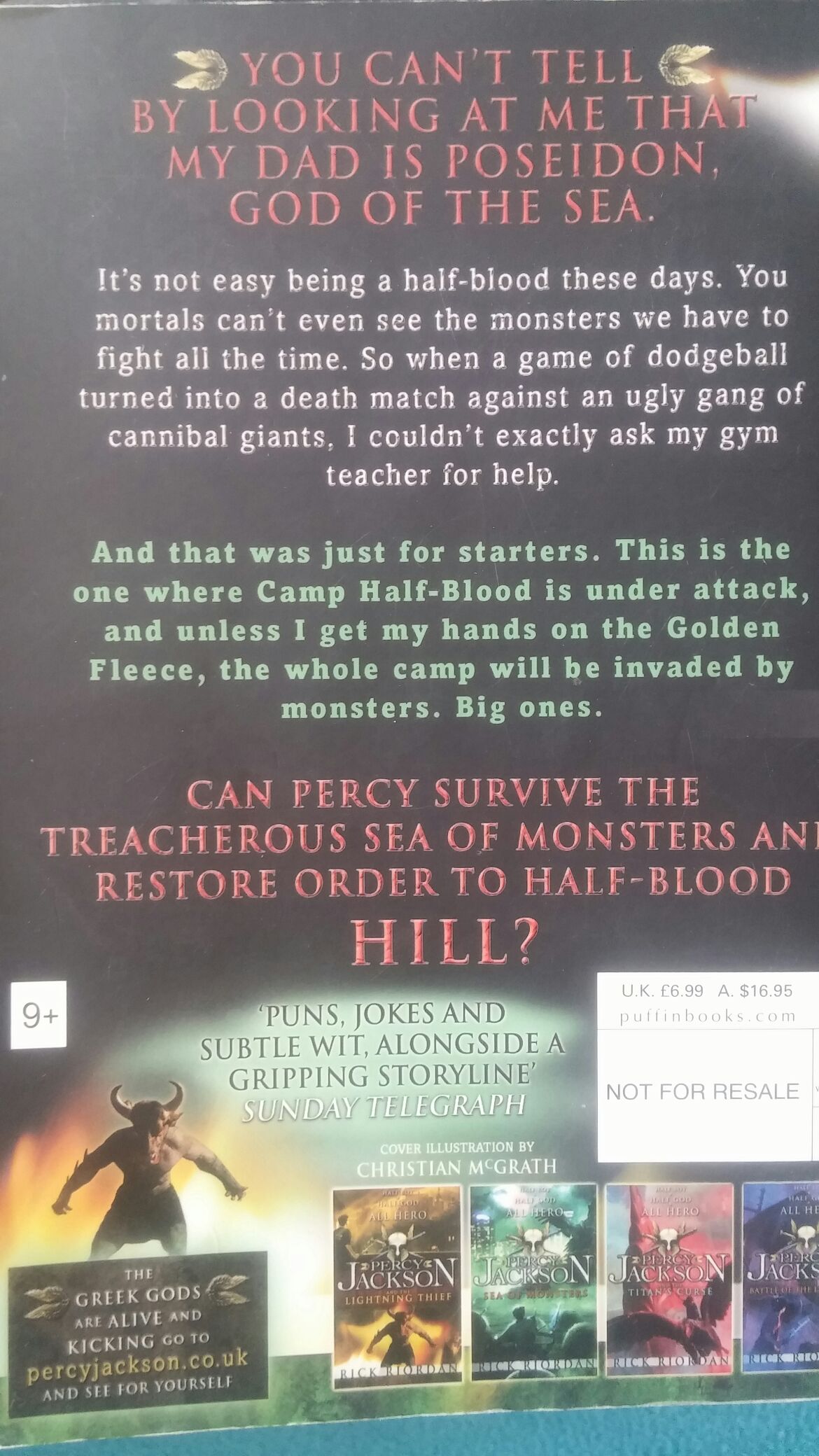 Percy Jackson and the Sea of Monsters -978-0-14-131914-8 () - Riordan book collectible - Main Image 2