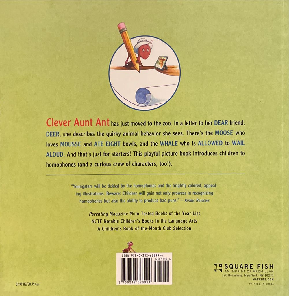Dear Deer: A Book of Homophones - Gene Barretta (Square Fish (2010), Edition: Illustrated, 40 pages - Paperback) book collectible [Barcode 9780312628994] - Main Image 2