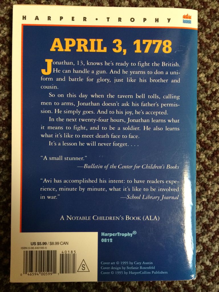 Fighting Ground, The - Avi (Harper Trophy - Paperback) book collectible [Barcode 9780064401852] - Main Image 2