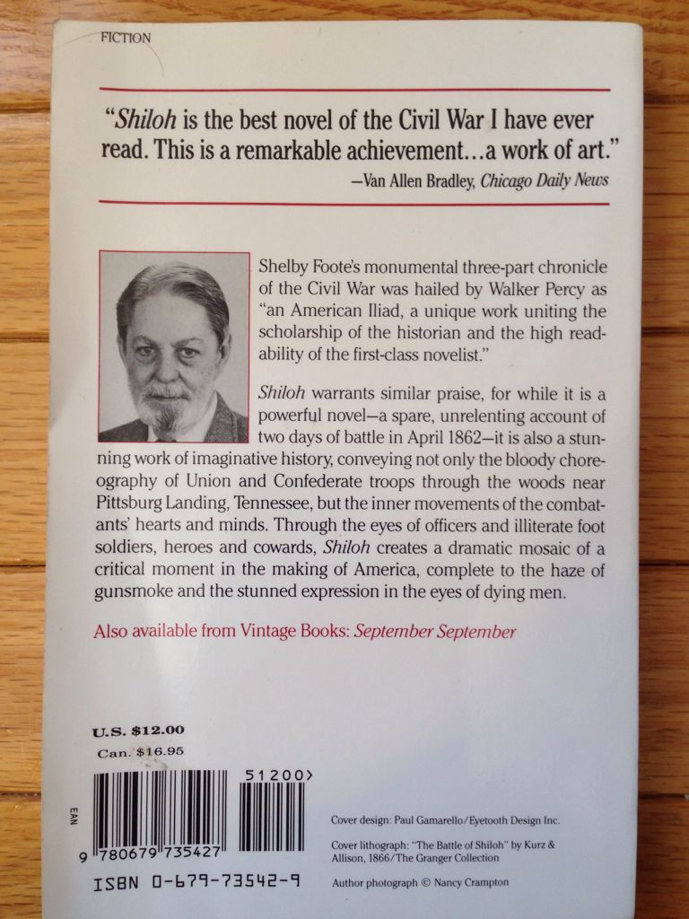 Shiloh - Shelby Foote (Vintage Books - Trade Paperback) book collectible [Barcode 9780679735427] - Main Image 2