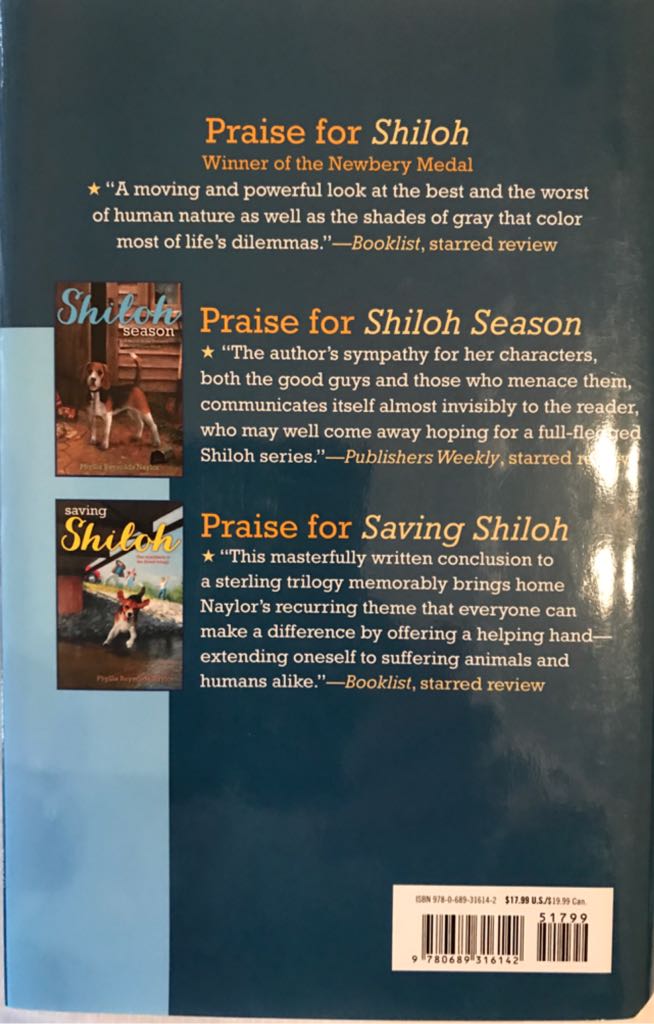 Shiloh - Phyllis Reynolds Naylor (Atheneum - Hardcover) book collectible [Barcode 9780689316142] - Main Image 2