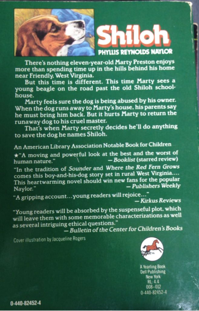 Shiloh - Phyllis Reynolds Naylor (A Dell Yearling Book) book collectible - Main Image 2