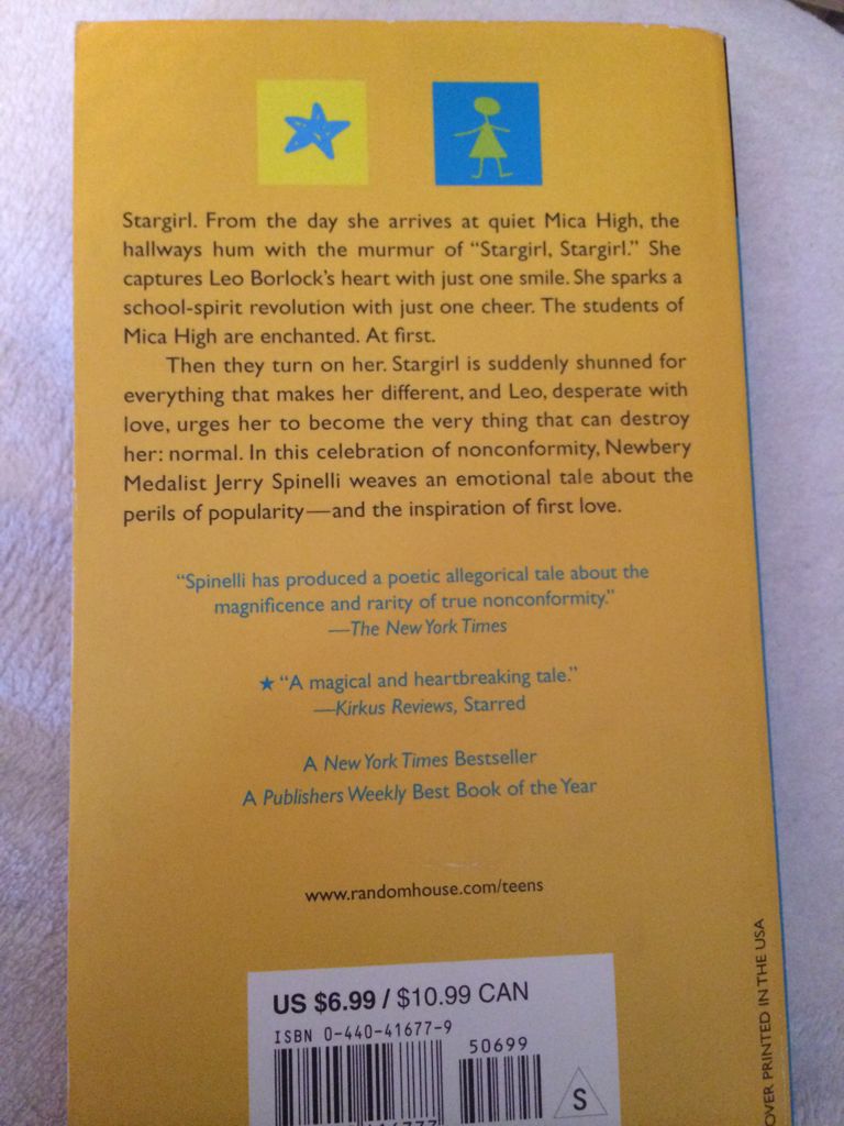 Stargirl (Stargirl Series) - Jerry Spinelli (Laurel Leaf (2004), Edition: Reissue, 208 pages - Paperback) book collectible [Barcode 9780440416777] - Main Image 2