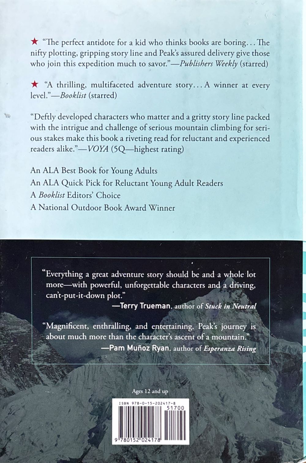 Peak - Roland Smith (Harcourt, Inc. - Hardcover) book collectible [Barcode 9780152024178] - Main Image 2