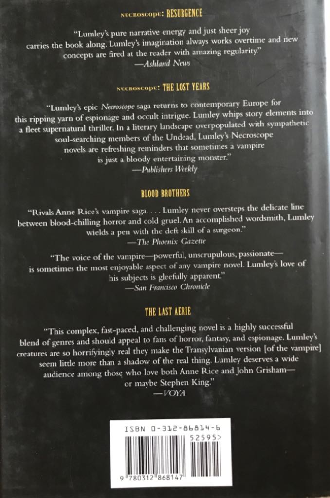 Necroscope - Brian Lumley (Tor Books - Hardcover) book collectible [Barcode 9780312868147] - Main Image 2