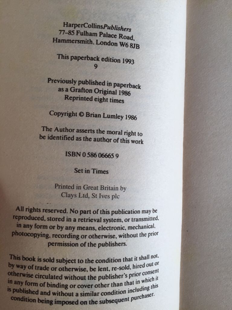 Necroscope - Brian Lumley (HarperCollins Publishers - Paperback) book collectible [Barcode 9780586066652] - Main Image 2