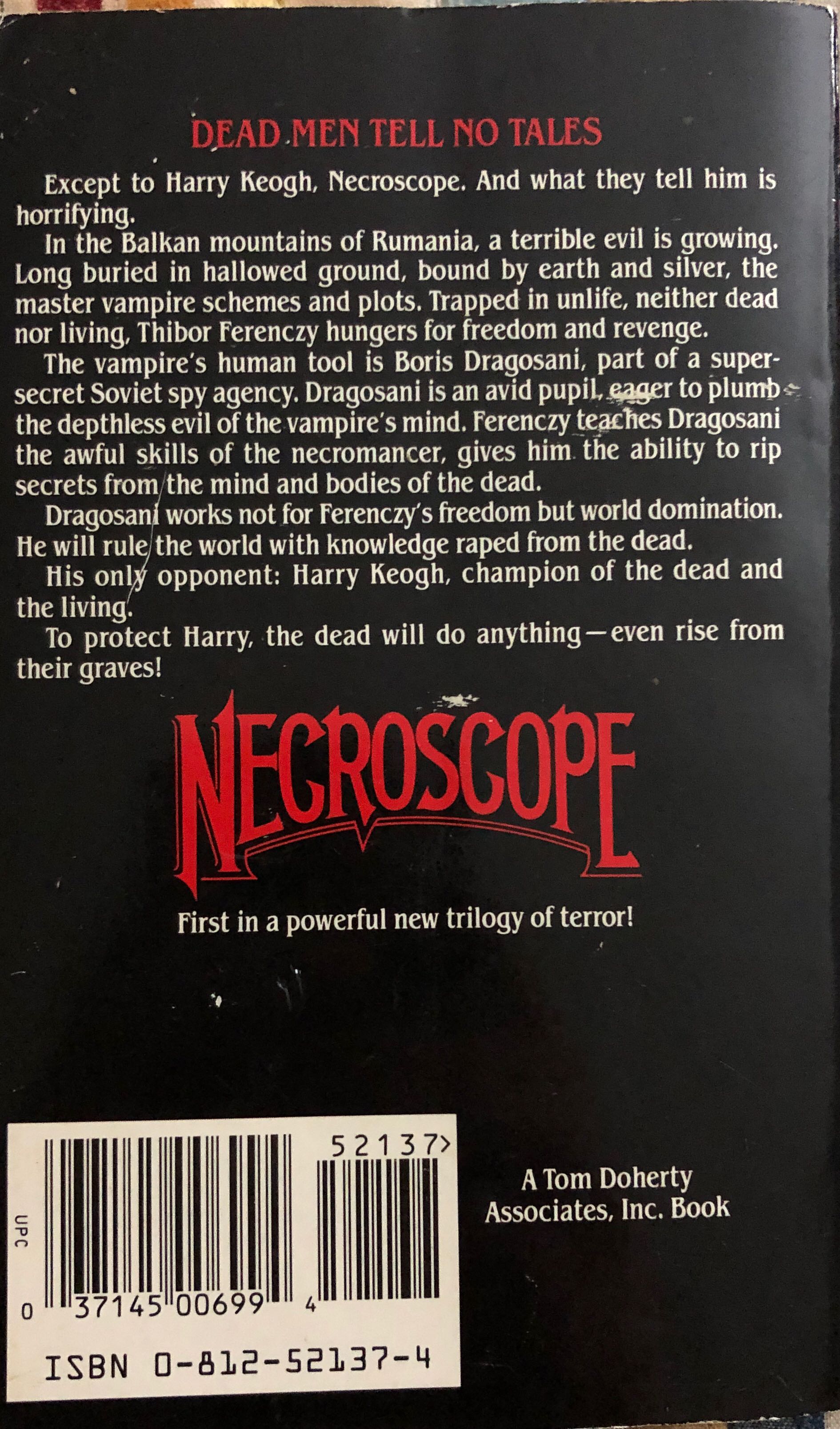 Necroscope - Brian Lumley (Macmillan - Paperback) book collectible [Barcode 9780812521375] - Main Image 2