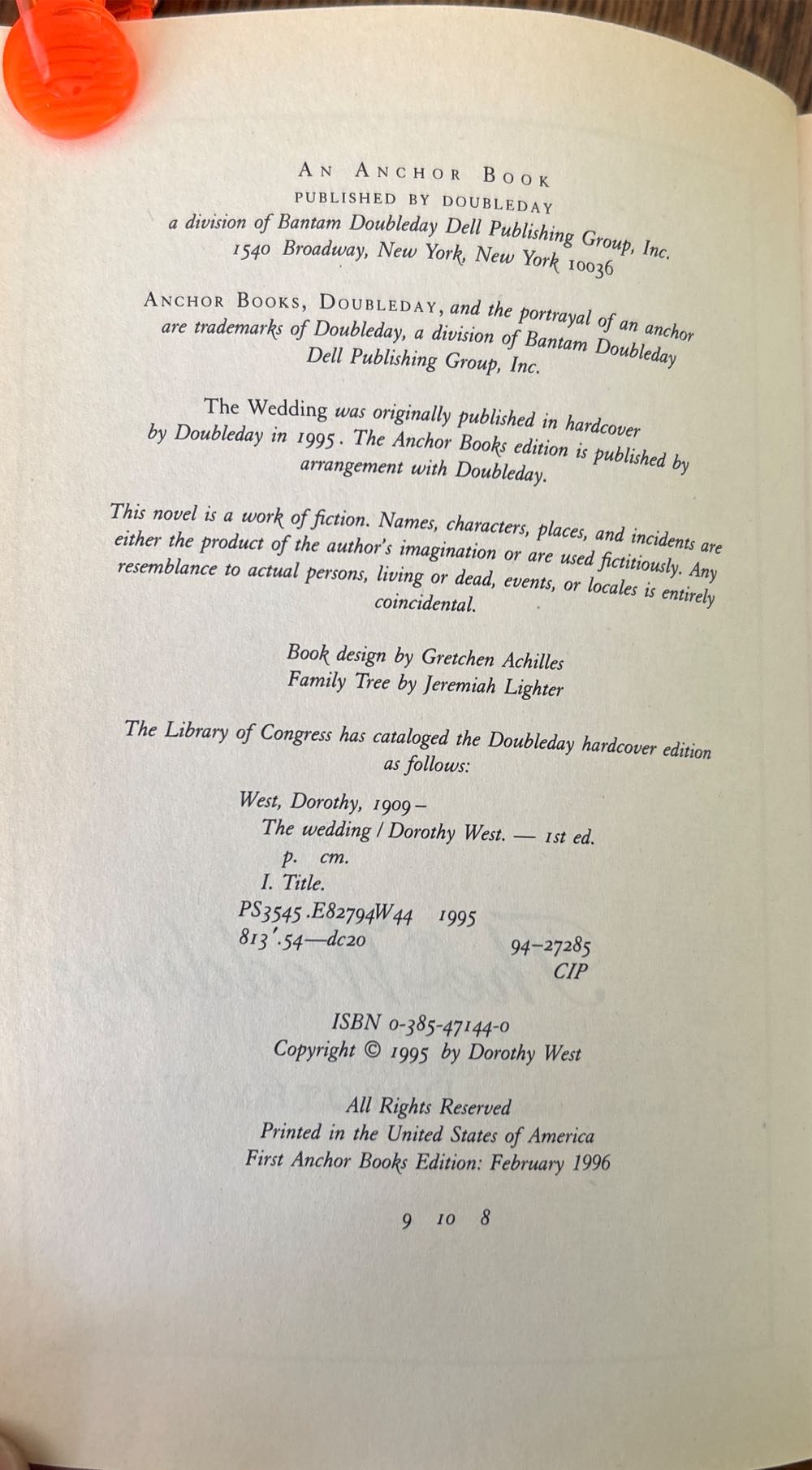 The Wedding - Dorothy West (Anchor Books, Doubleday - Paperback) book collectible [Barcode 9780385471442] - Main Image 3
