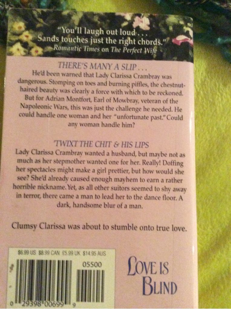 Love is Blind - Lynsay Sands (Leisure Historical Romance - Paperback) book collectible [Barcode 9780843955002] - Main Image 2