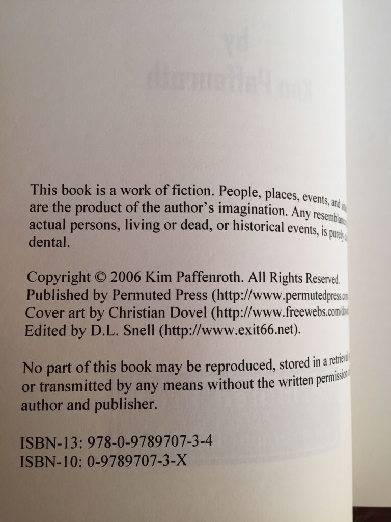 Dying To Live - Kim Paffenroth (Permuted Press - Paperback) book collectible [Barcode 9780978970734] - Main Image 2