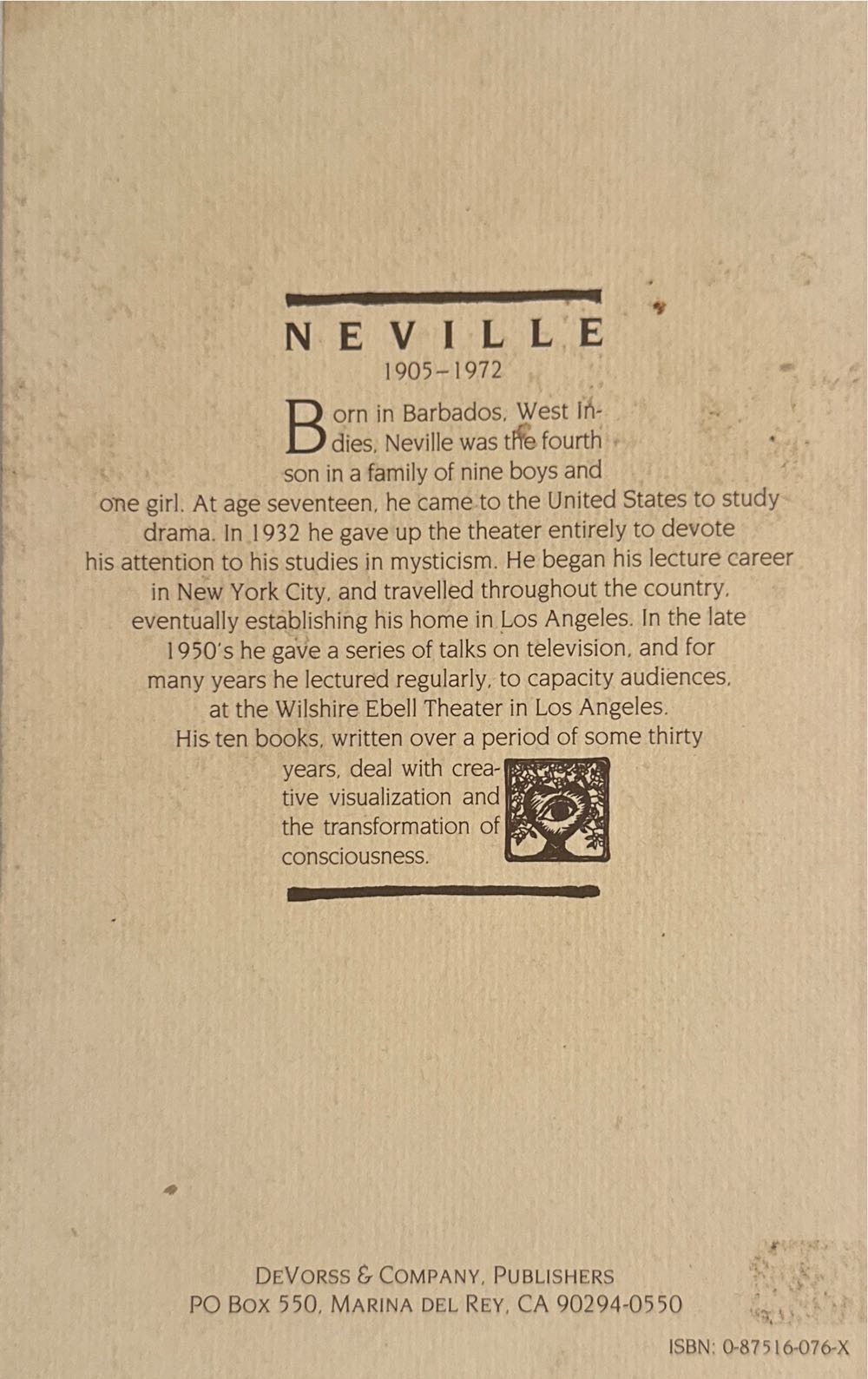 Resurrection - Neville (Devorss Publications) book collectible [Barcode 9780875160764] - Main Image 2
