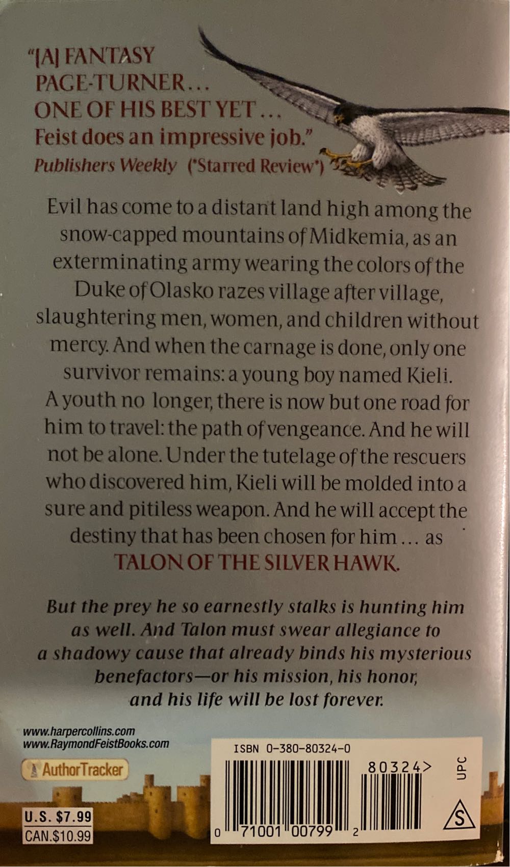 Talon of the Silver Hawk - Raymond E. Feist (Harper Torch Fantasy - Paperback) book collectible [Barcode 9780380803248] - Main Image 2