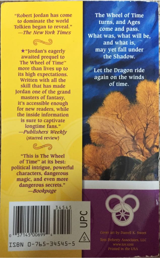 WT0: New Spring - Robert Jordan (Tor Fantasy - Paperback) book collectible [Barcode 9780765345455] - Main Image 2