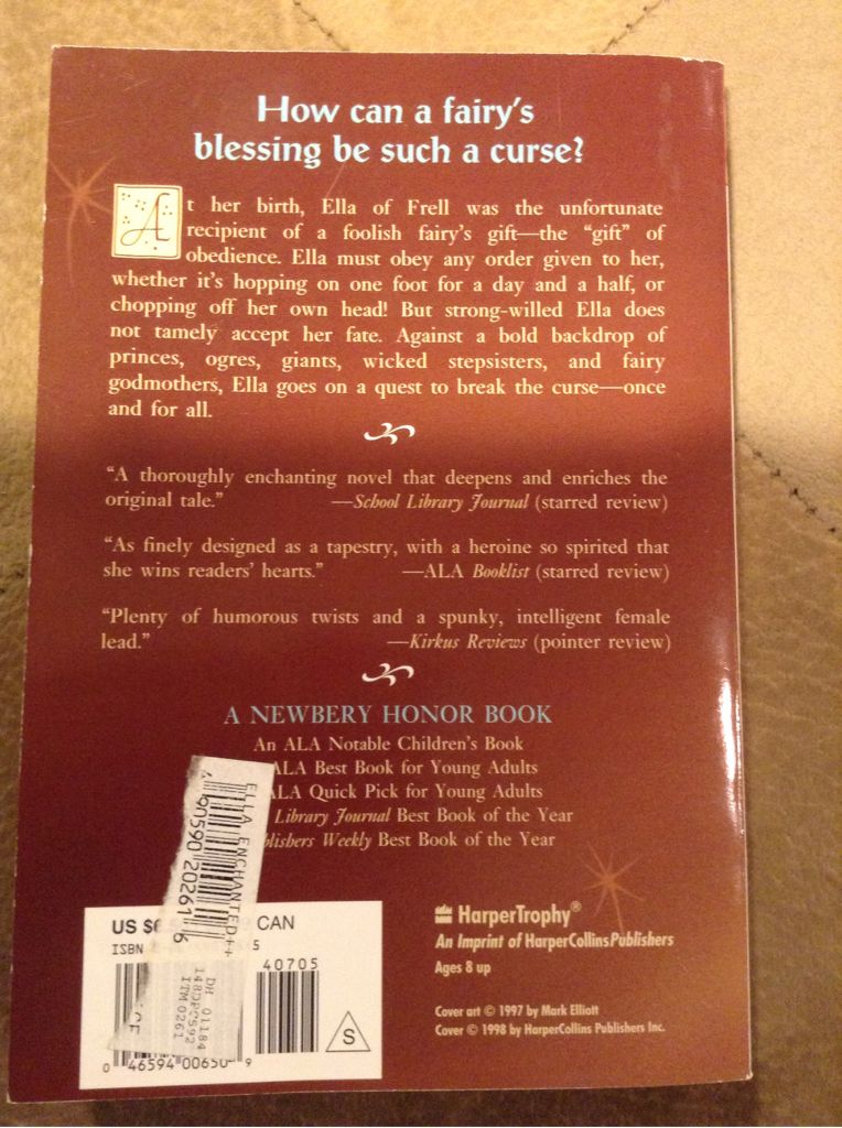 Ella Enchanted - Gail Carson Levine (HarperCollins Publishers - Paperback) book collectible [Barcode 9780060275105] - Main Image 2