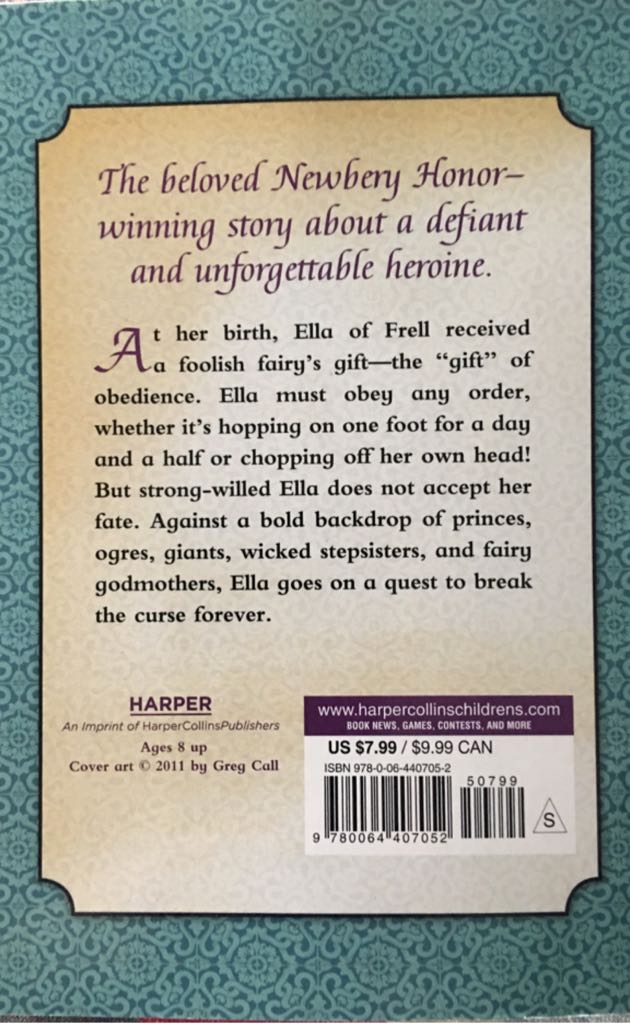 (A) Ella Enchanted (Gail Carson Levine) - Gail Carson Levine (HarperCollins - Audiobook) book collectible [Barcode 9780061441929] - Main Image 2