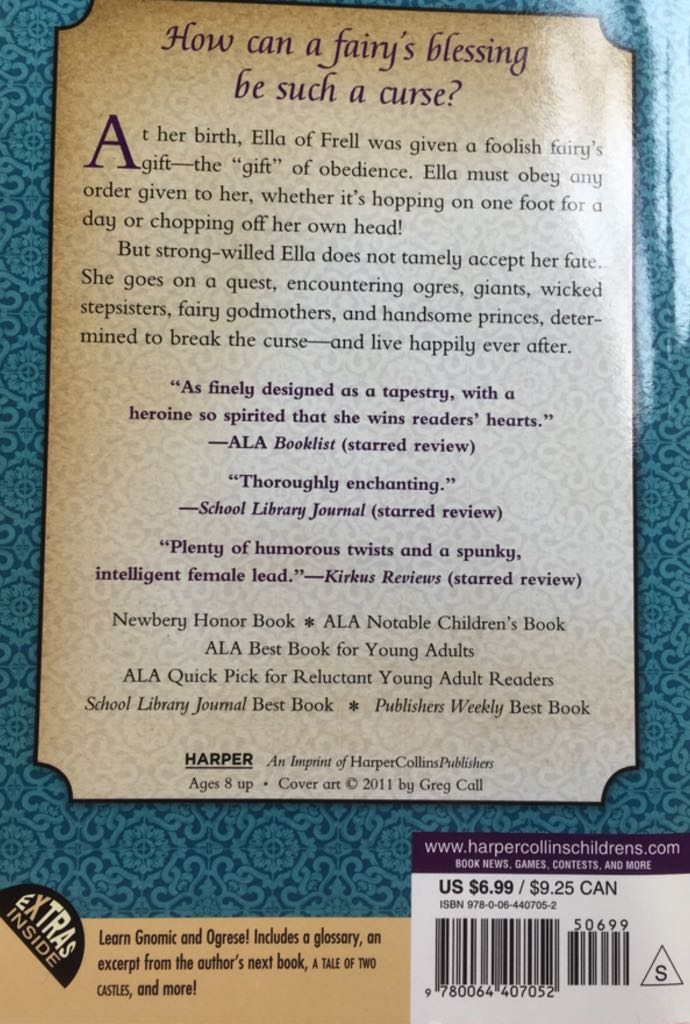 Ella Enchanted - Gail Carson Levine (Harper Trophy - Paperback) book collectible [Barcode 9780064407052] - Main Image 2