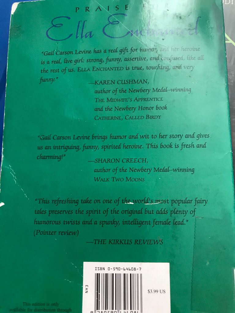Ella Enchanted - Gail Carson Levine (A Scholastic Press - Paperback) book collectible [Barcode 9780590646086] - Main Image 2