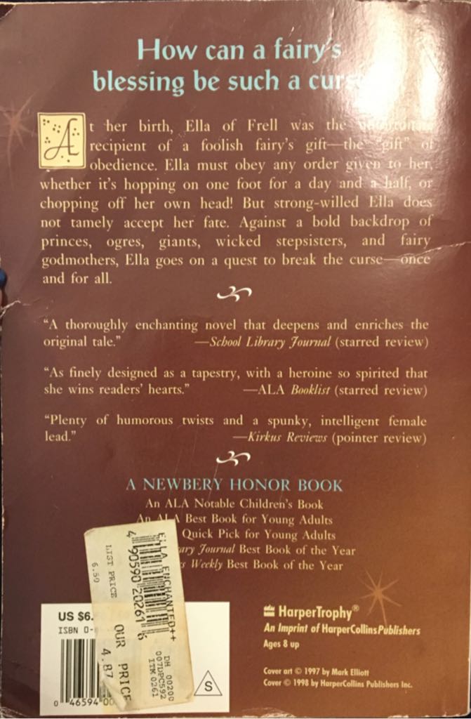 Ella Enchanted - Gail Carson Levine (HarperCollins Publishers - Paperback) book collectible - Main Image 2