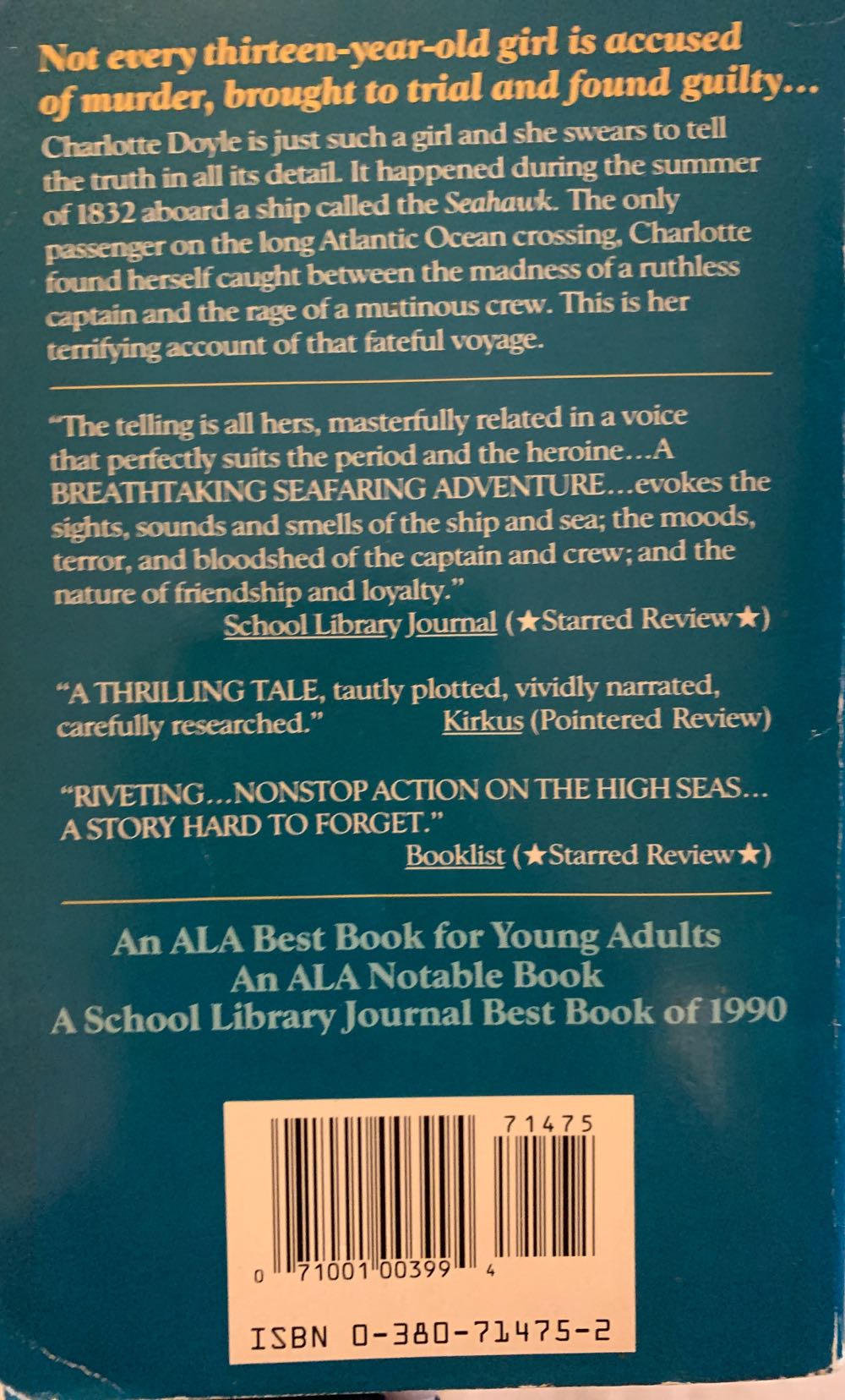 The True Confessions of Charlotte Doyle - Avi (HarperCollins - Paperback) book collectible [Barcode 9780380714759] - Main Image 2