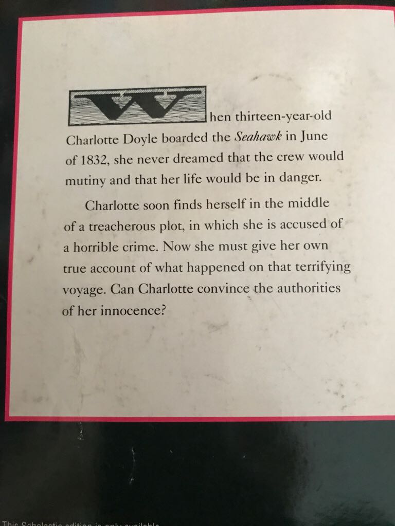 True Confessions of Charlotte Doyle, The - Avi (Paw Prints) book collectible [Barcode 9780590603515] - Main Image 2