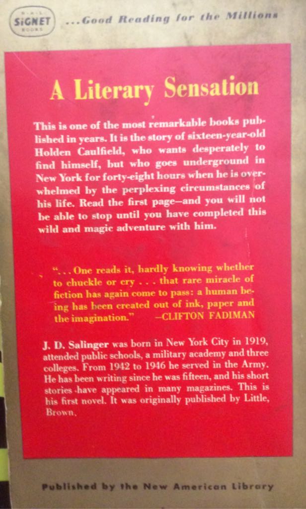 (The) Catcher in the Rye - J.D. Salinger (Penguin Fiction - Paperback) book collectible [Barcode 9780241950425] - Main Image 2