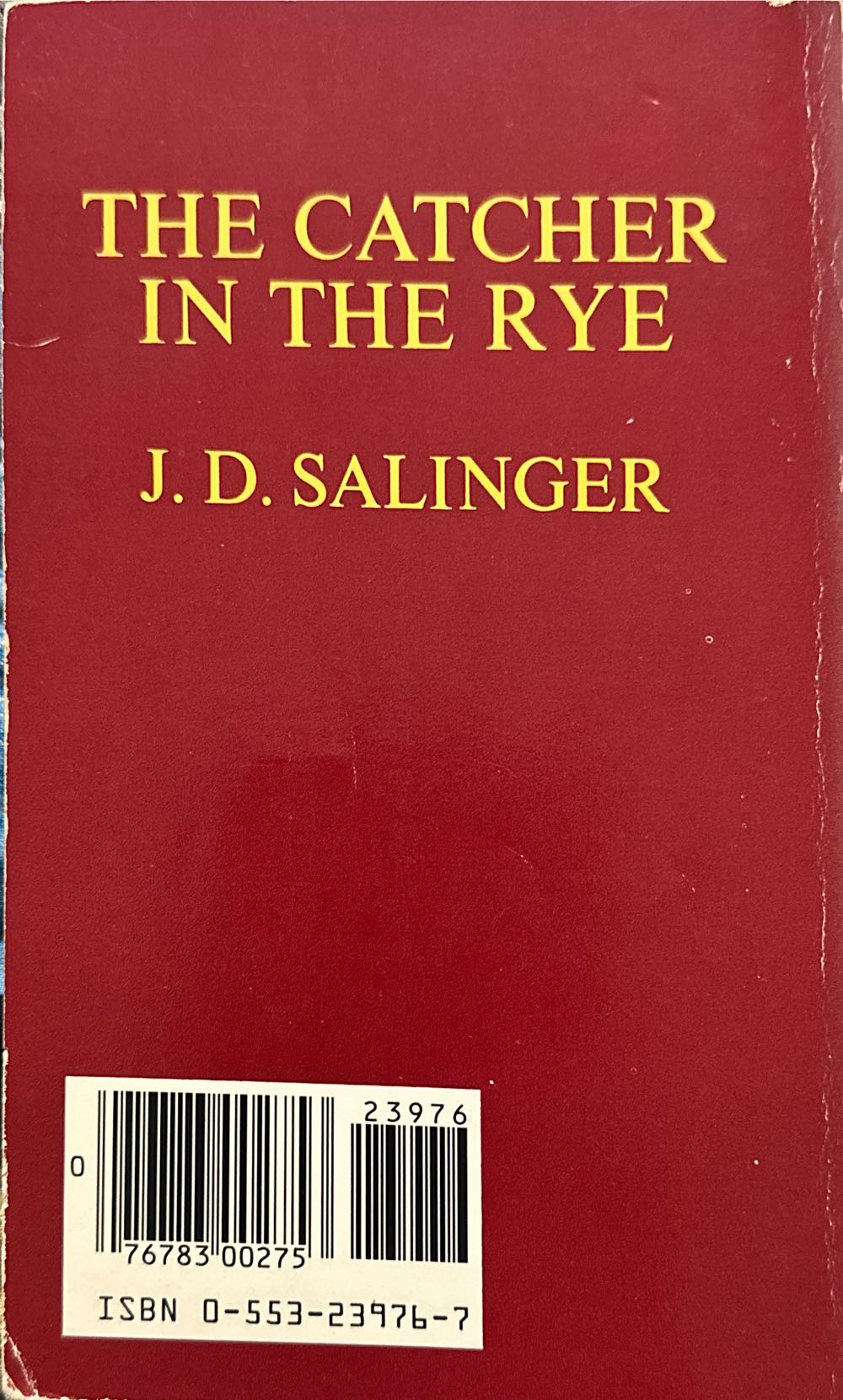 The Catcher in the Rye - J. D. Salinger (Bantam Books - Paperback) book collectible [Barcode 9780553239768] - Main Image 2