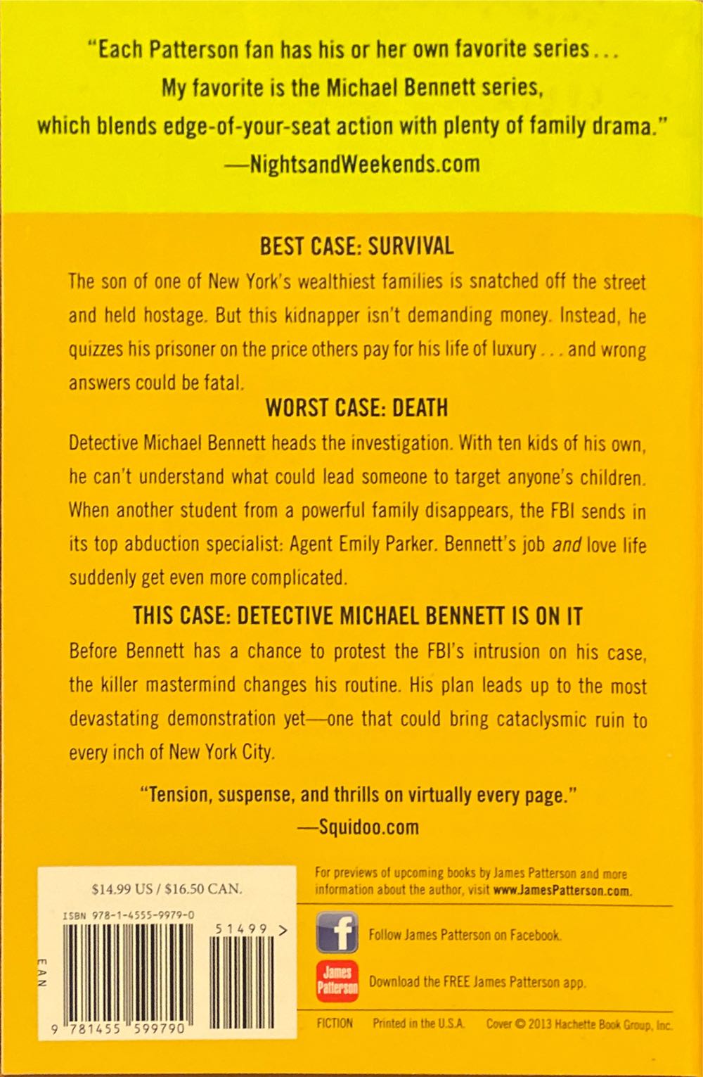 Worst Case - James Patterson (Grand Central Publishing - Trade Paperback) book collectible [Barcode 9781455599790] - Main Image 2