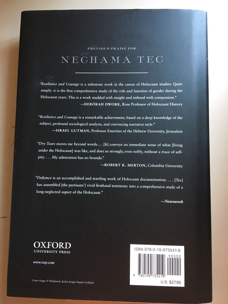 Resistance - Nechama Tec (Oxford University Press) book collectible [Barcode 9780199735419] - Main Image 2